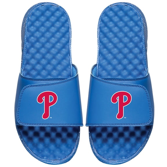 Men's ISlide Black Philadelphia Phillies Alternate Logo Slide Sandals