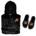 thumbnail image 1 of Men's ISlide  Black Phoenix Suns Hooded Phantom Robe & Fur Slide Bundle, 1 of 1