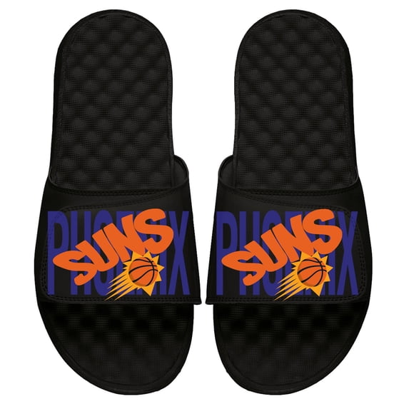Men's ISlide Black Phoenix Suns Warped Slide Sandals