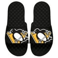 thumbnail image 1 of Men's ISlide Black Pittsburgh Penguins Blown Up Logo Slide Sandals, 1 of 1