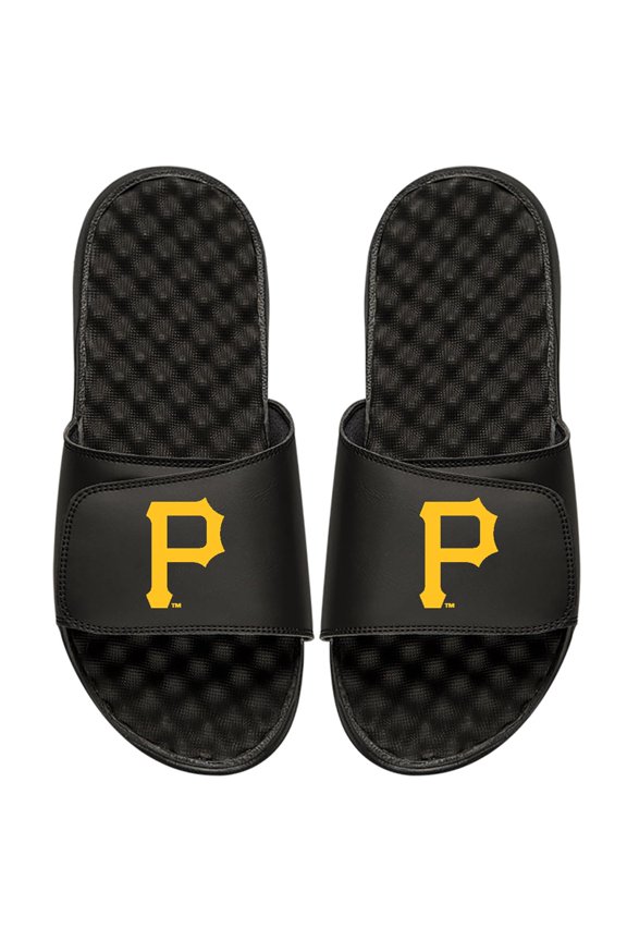 Men's ISlide Black Pittsburgh Pirates Primary Logo Slide Sandals