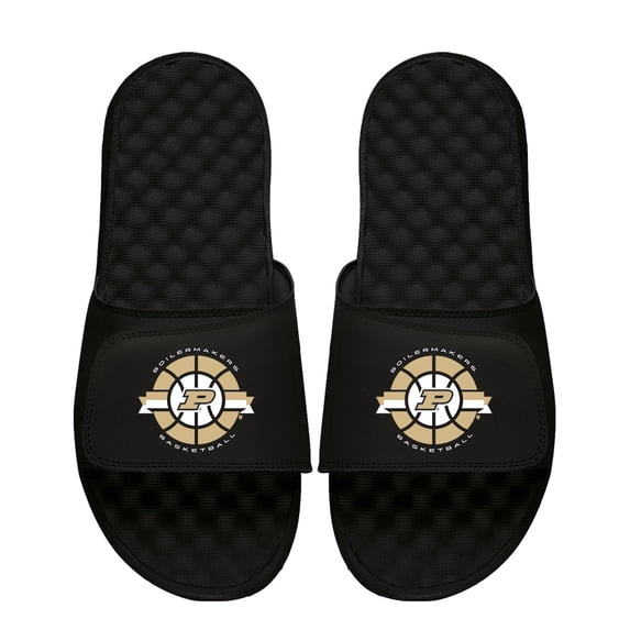 Men's ISlide Black Purdue Boilermakers Basketball Logo Slide Sandals