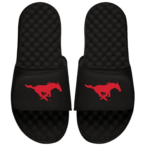 Men's ISlide Black SMU Mustangs Primary Slide Sandals