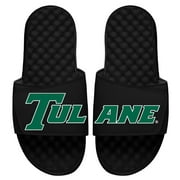 Men's ISlide Black Tulane Green Wave Split Slide Sandals