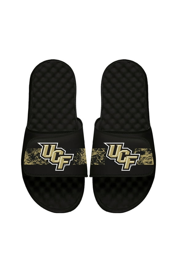 Men's ISlide Black UCF Knights Distressed Slide Sandals
