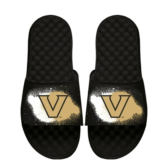 Men's ISlide Black Vanderbilt Commodores Spray Paint Slide Sandals