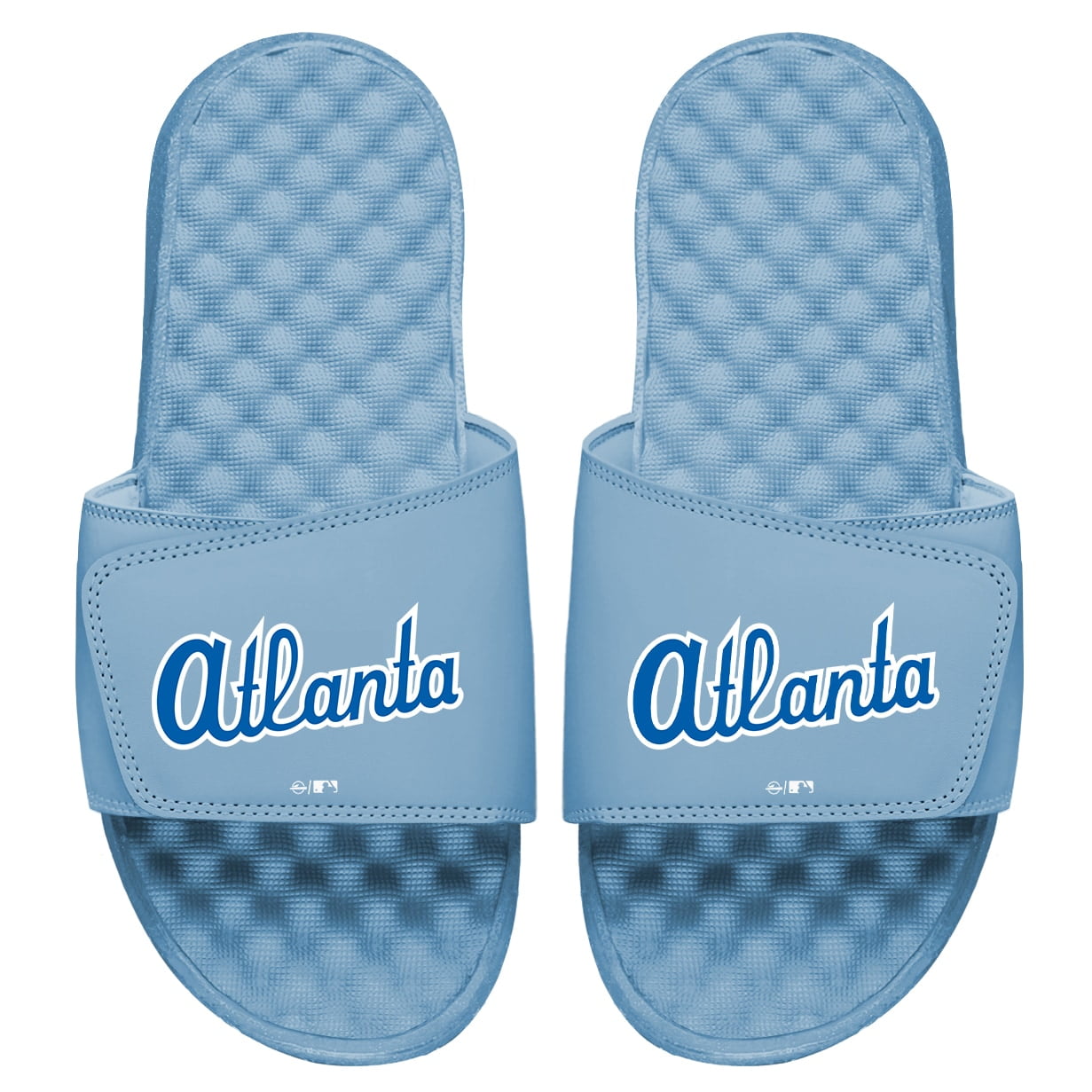 Men's ISlide Blue Atlanta Braves 1980 Cooperstown Slide Sandals 