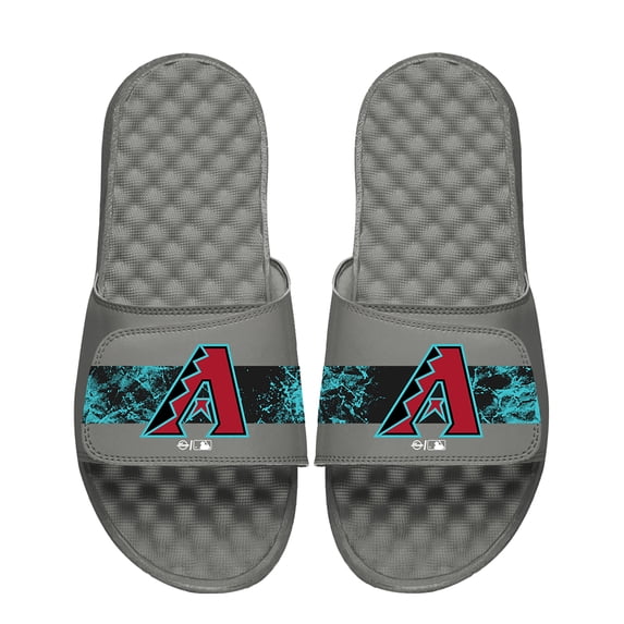 Men's ISlide Gray Arizona Diamondbacks Distressed Slide Sandals