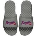 thumbnail image 1 of Men's ISlide Gray Atlanta Braves Primary Logo Slide Sandals, 1 of 1