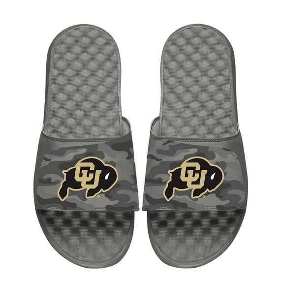 Men's ISlide Gray Colorado Buffaloes Camo Slide Sandals