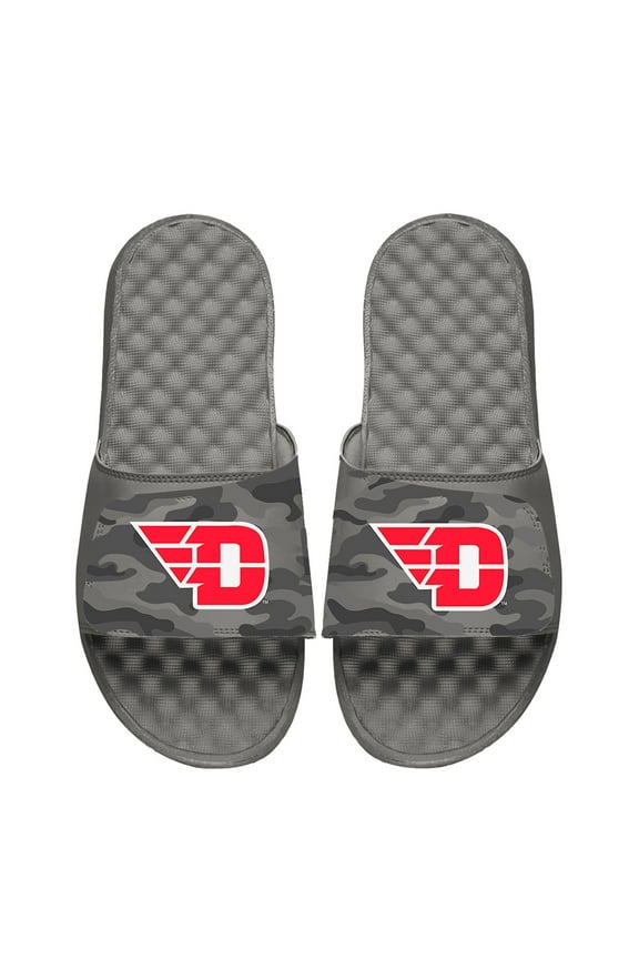 Men's ISlide Gray Dayton Flyers Camo Slide Sandals