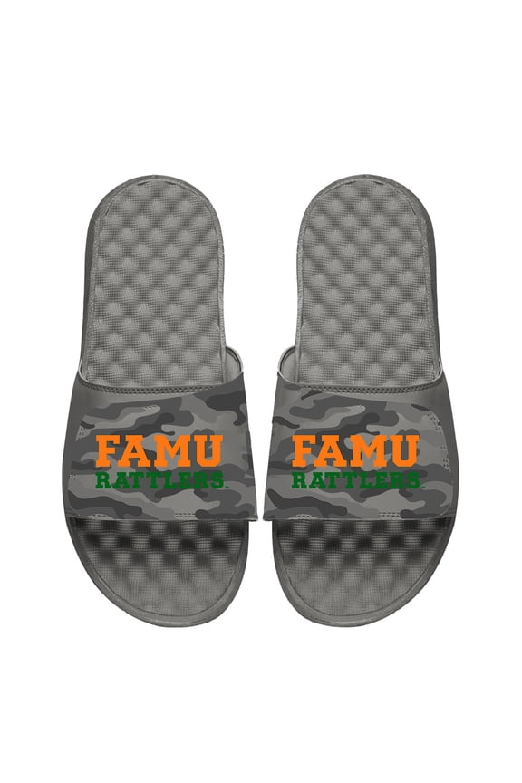 Men's ISlide  Gray Florida A&M Rattlers Camo Slide Sandals