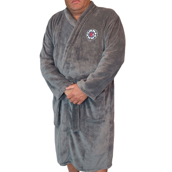 Men's ISlide Gray LA Clippers Boss Robe
