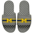thumbnail image 1 of Men's ISlide Gray Michigan Wolverines Stripes Slide Sandals, 1 of 1