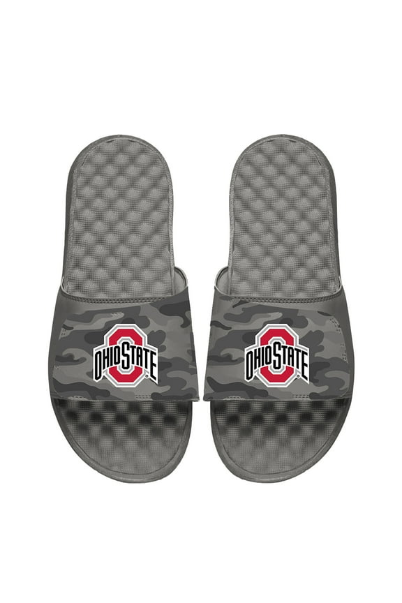 Men's ISlide  Gray Ohio State Buckeyes Camo Slide Sandals
