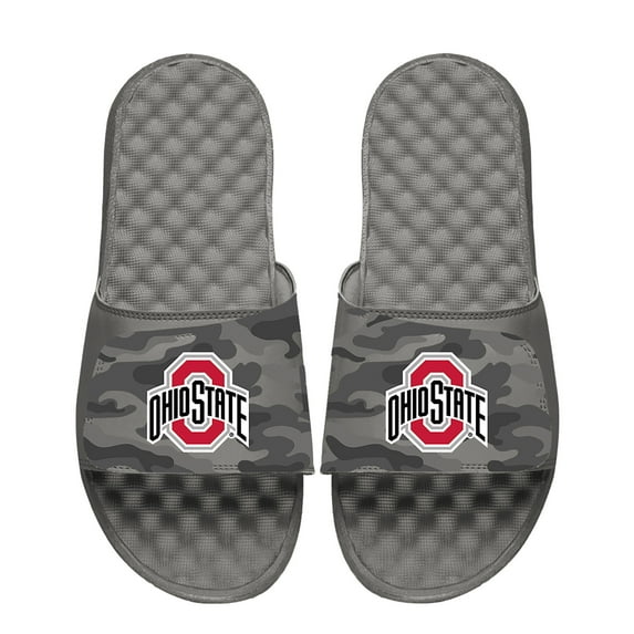Men's ISlide Gray Ohio State Buckeyes Camo Slide Sandals