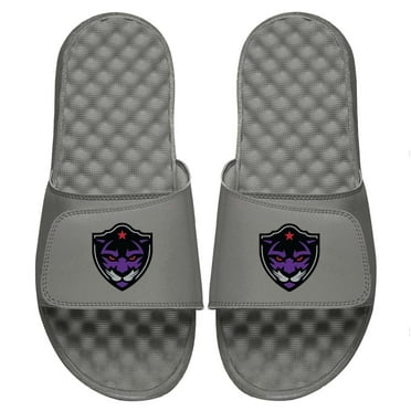 Men's ISlide Gray Panther City Lacrosse Club Primary Logo Slide Sandals