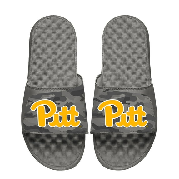 Men's ISlide Gray Pitt Panthers Camo Slide Sandals