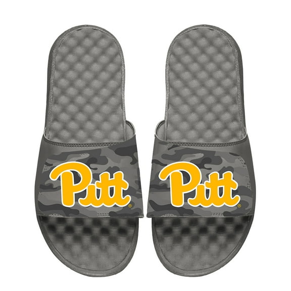 Men's ISlide Gray Pitt Panthers Camo Slide Sandals