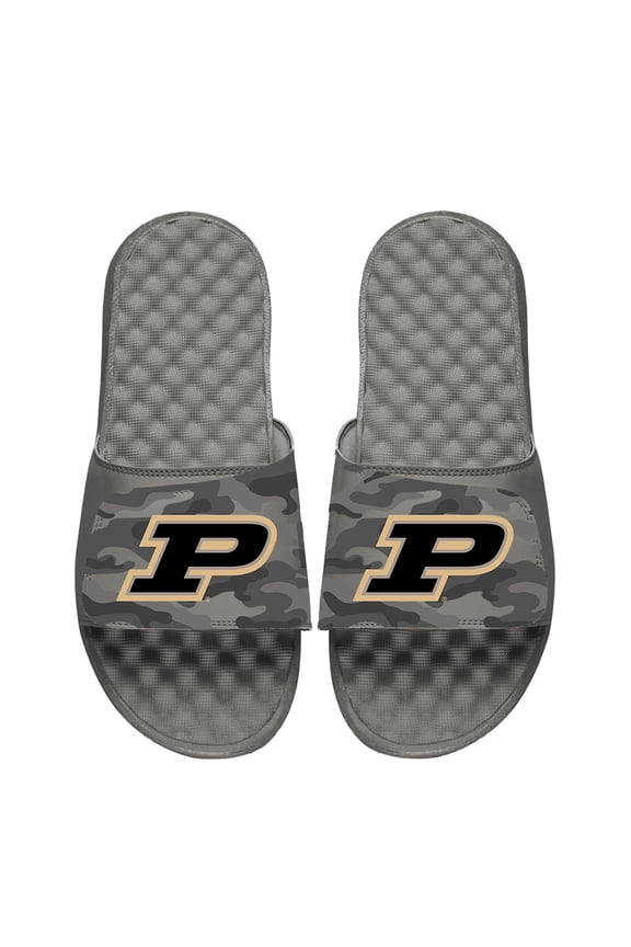 Men's ISlide  Gray Purdue Boilermakers Camo Slide Sandals
