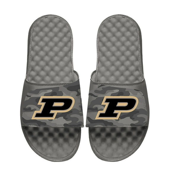 Men's ISlide Gray Purdue Boilermakers Camo Slide Sandals