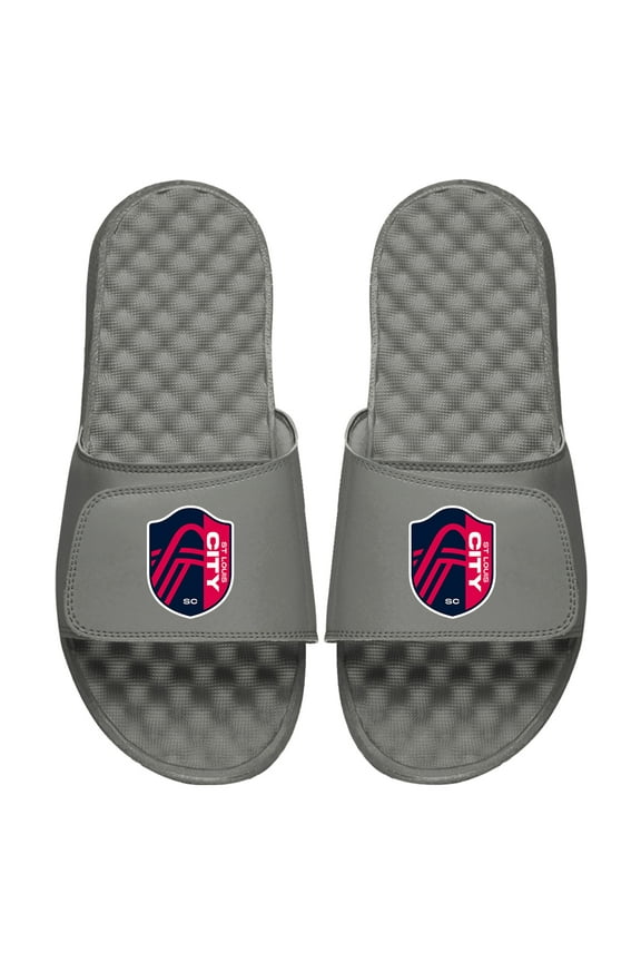 Men's ISlide Gray St. Louis City SC Primary Logo Slide Sandals