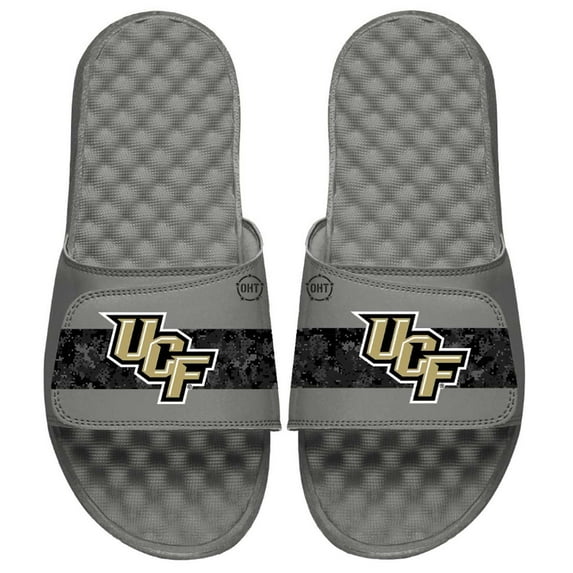 Men's ISlide Gray UCF Knights OHT Military Appreciation Slide Sandals