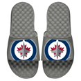 thumbnail image 1 of Men's ISlide Gray Winnipeg Jets Blown Up Logo Slide Sandals, 1 of 1