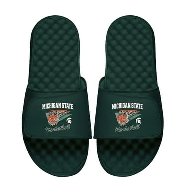 Men's ISlide Green Michigan State Spartans Basketball Collage Slide Sandals