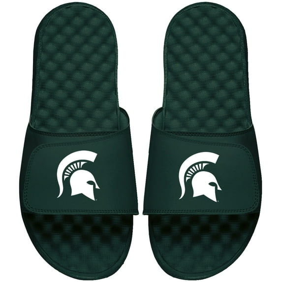 Men's ISlide Green Michigan State Spartans Primary Logo Slide Sandals