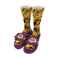 thumbnail image 1 of Men's ISlide Los Angeles Lakers Distressed Socks & Slide Sandals Bundle, 1 of 1