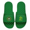 thumbnail image 1 of Men's ISlide Mercedes Russell Green Seattle Storm Logo Split Slide Sandals, 1 of 1
