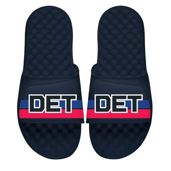 Men's ISlide Navy Detroit Pistons Statement Slide Sandals
