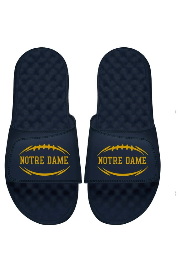Men's ISlide Navy Notre Dame Fighting Irish Football Logo Slide Sandals
