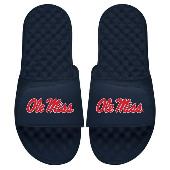 Men's ISlide Navy Ole Miss Rebels Primary Logo Slide Sandals