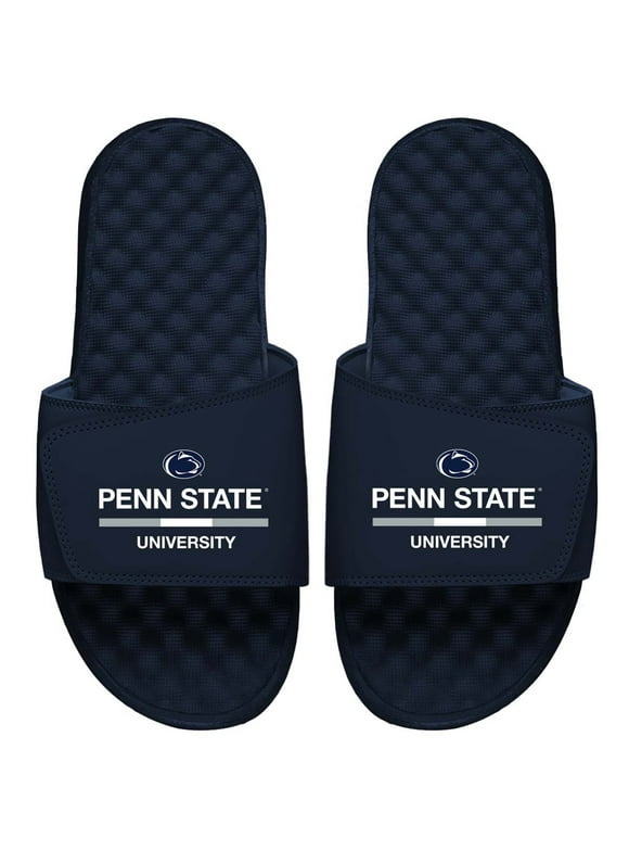 Men's ISlide Navy Penn State Nittany Lions Split Bar Slide Sandals