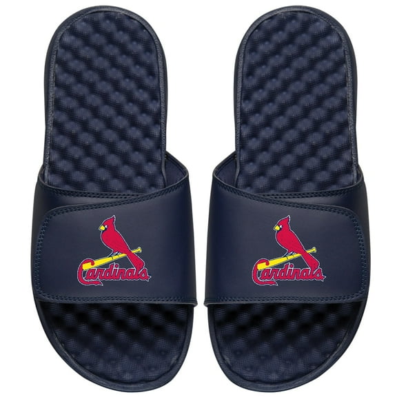 Men's ISlide Navy St. Louis Cardinals Primary Logo Slide Sandals