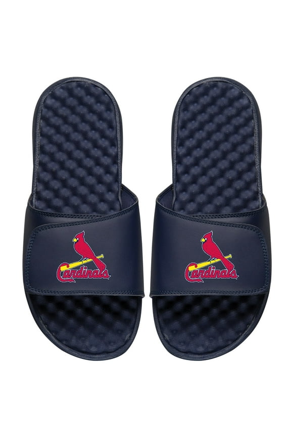 Men's ISlide Navy St. Louis Cardinals Primary Logo Slide Sandals