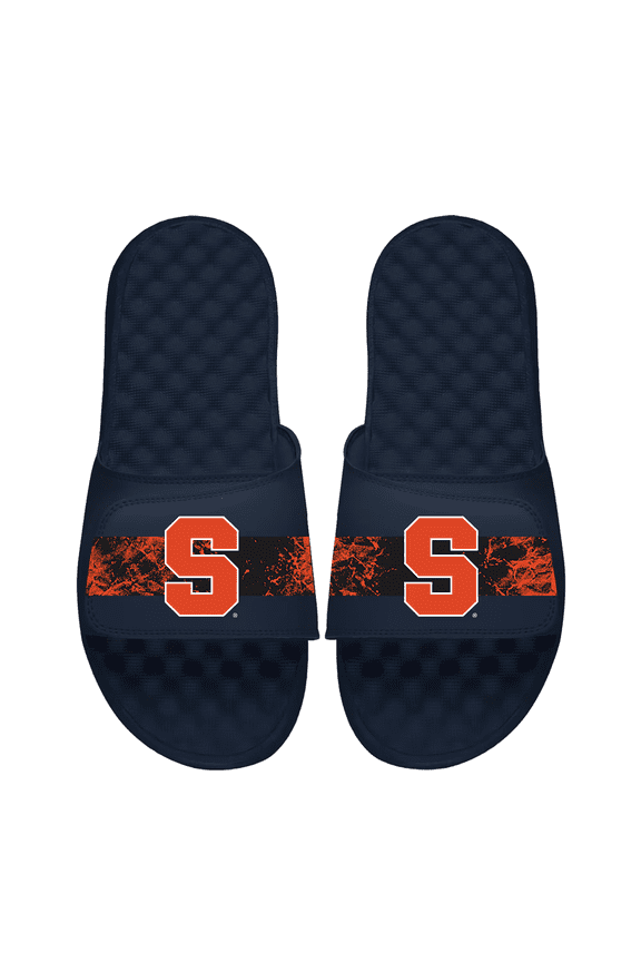 Men's ISlide Navy Syracuse Orange Distressed Slide Sandals