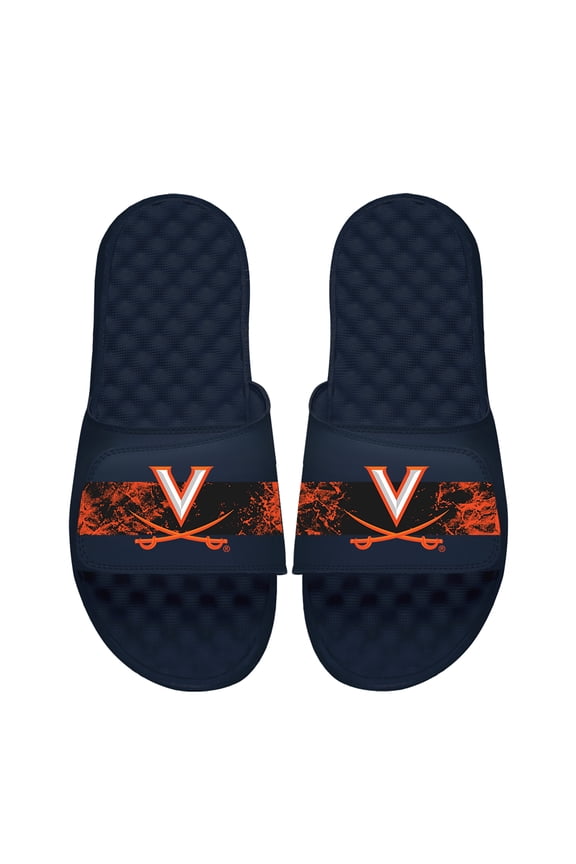 Men's ISlide Navy Virginia Cavaliers Distressed Slide Sandals