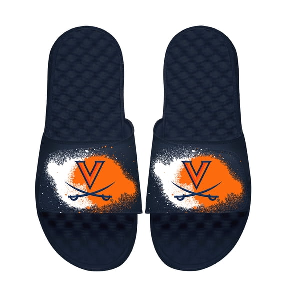 Men's ISlide Navy Virginia Cavaliers Spray Paint Slide Sandals