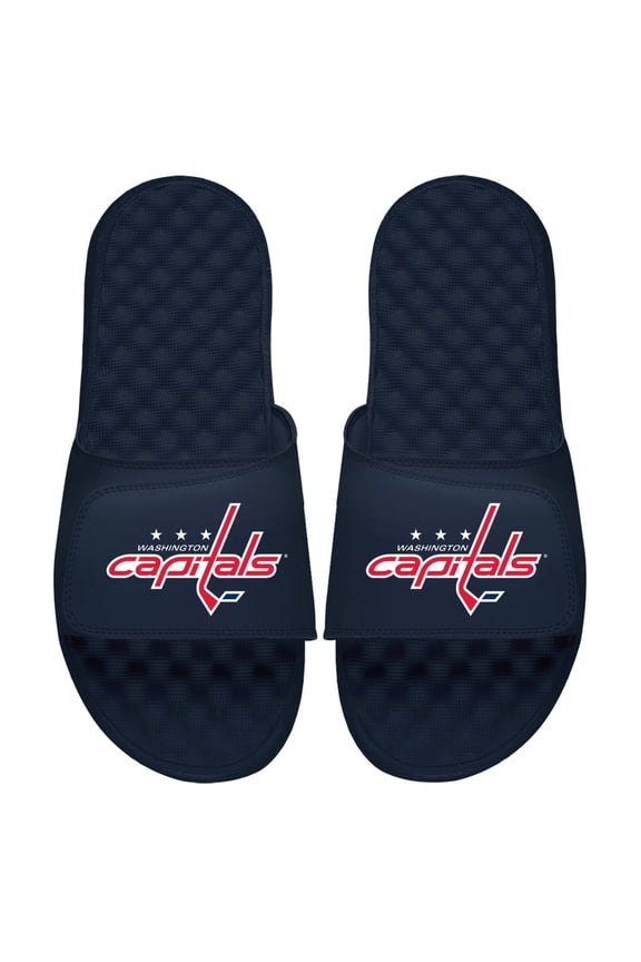 Men's ISlide Navy Washington Capitals Primary Logo Slide Sandals