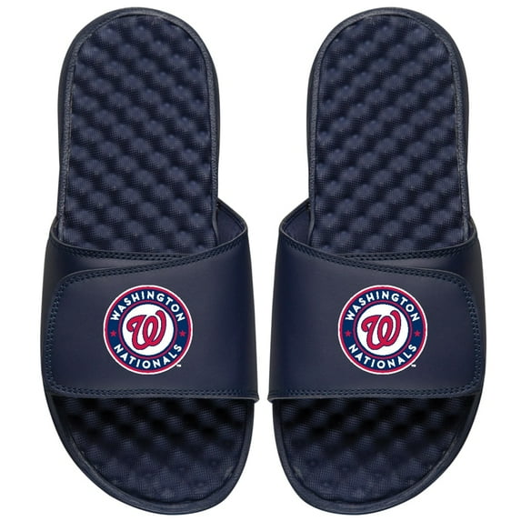 Men's ISlide Navy Washington Nationals Primary Logo Slide Sandals