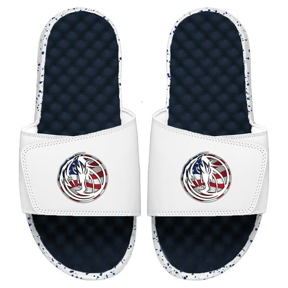Men's ISlide Navy/White Dallas Mavericks Americana Slide Sandals