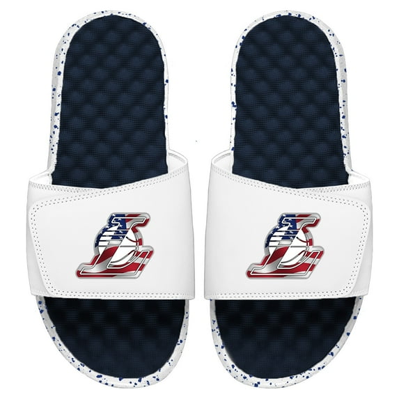 Men's ISlide Navy/White Los Angeles Lakers Americana Slide Sandals