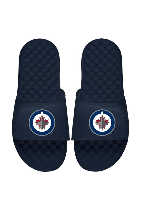 Men's ISlide Navy Winnipeg Jets Primary Logo Slide Sandals