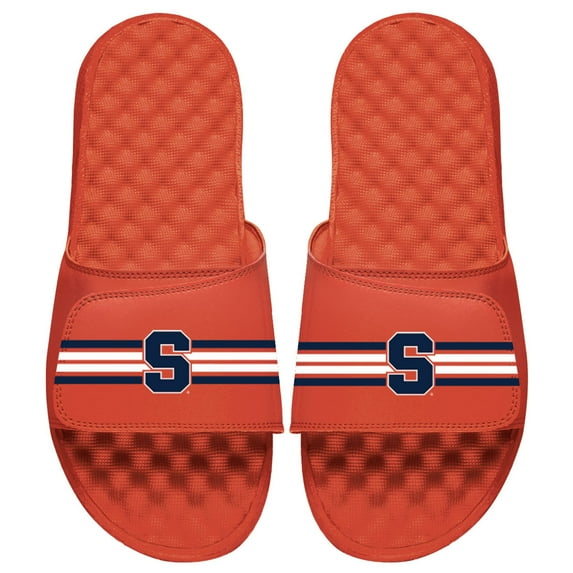 Men's ISlide Orange Syracuse Orange Stripes Slide Sandals