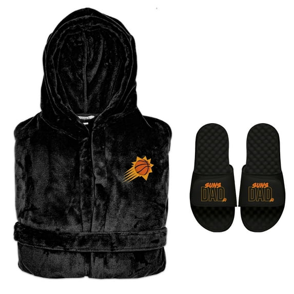 Men's ISlide Phoenix Suns Dad Robe & Slide Sandals Bundle