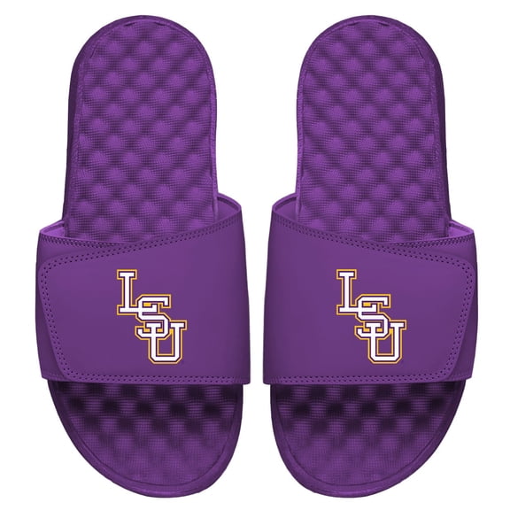 Men's ISlide Purple LSU Tigers Baseball Logo Slide Sandals