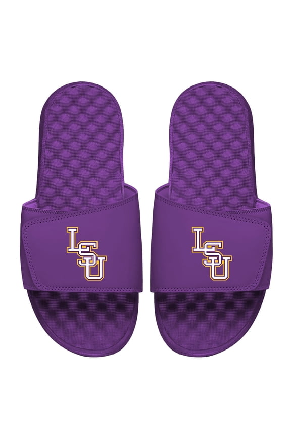 Men's ISlide Purple LSU Tigers Baseball Logo Slide Sandals